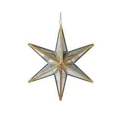 Decoris Gold & Clear Glass Star 27cm