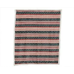 Decoris Stripey Green & Red Deer Throw 5 Decoris Stripey Green & Red Deer Throw -Tinsel Nest Sales Store 1239100 3