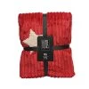 Decoris Red Ribbed Sherpa Throw