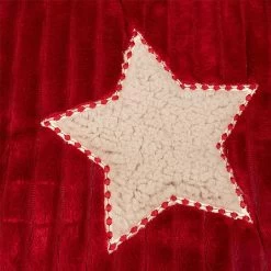 Decoris Red Ribbed Sherpa Throw -Tinsel Nest Sales Store 1239101 3