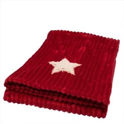 Decoris Red Ribbed Sherpa Throw -Tinsel Nest Sales Store 1239101 4