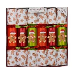 Robin Reed 13'' Racing Gingerbread Christmas Crackers - Pack Of 6