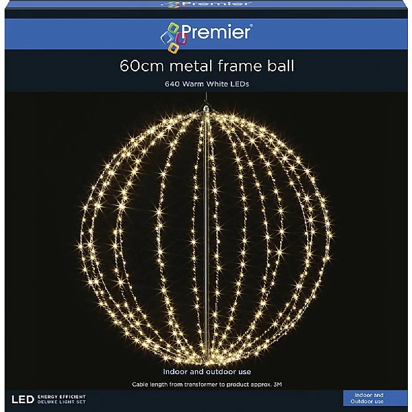 Premier Large Warm White & Black LED Sphere 1 Premier Large Warm White & Black LED Sphere