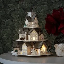 Konst Smide Wooden LED Mountain Village