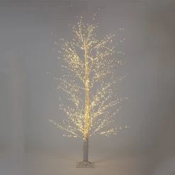 Snowtime 1.8m White Modelling Micro Dot Tree With 1,300 Warm White LEDs