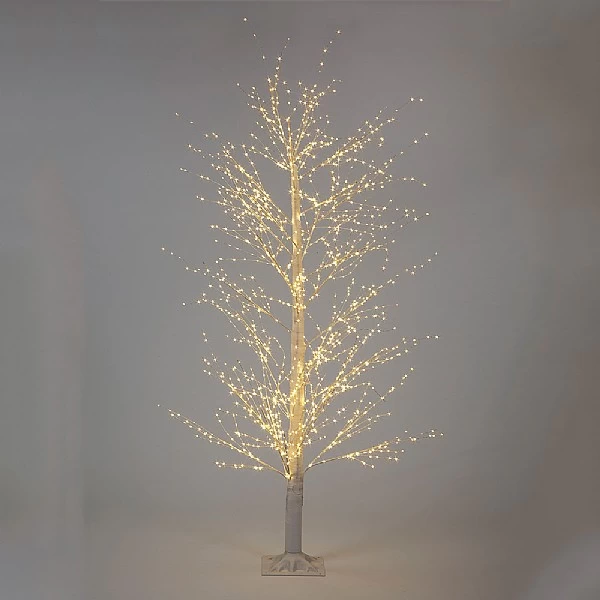 Snowtime 1.8m White Modelling Micro Dot Tree With 1,300 Warm White LEDs 1 Snowtime 1.8m White Modelling Micro Dot Tree With 1,300 Warm White LEDs