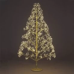 Snowtime 1.2m Gold Micro Dot Tree With 1000 Warm White LEDs