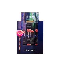 Festive Santa Stop Here Sign - Set Of 4