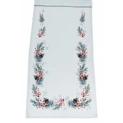 Peggy Wilkins Snow Garland 14x75" Table Runner