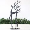 Large Aluminium Black Reindeer