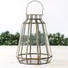 Large Iron Tealight Holder With Glass