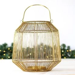 Gold Iron Tealight Holder