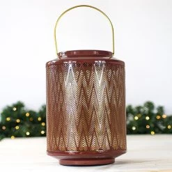 Dusky Pink Small Iron Lantern