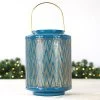 Teal Small Iron Lantern