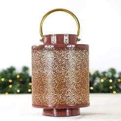 Dusky Pink Large Iron Lantern