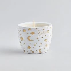 St. Eval Celestial Inspiritus White Candle Pot