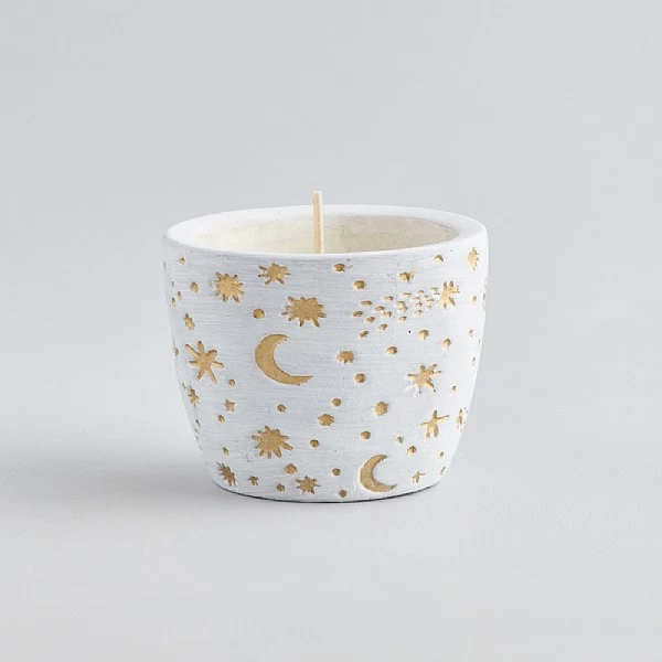 St. Eval Celestial Inspiritus White Candle Pot 1 St. Eval Celestial Inspiritus White Candle Pot