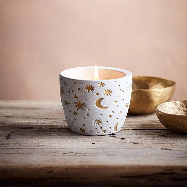 St. Eval Celestial Inspiritus White Candle Pot 2 St. Eval Celestial Inspiritus White Candle Pot - Image 2