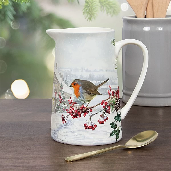 Christmas Robins Medium Jug 1 Christmas Robins Medium Jug