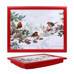 Christmas Robins Lap Tray