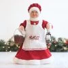 41cm Red Standing Mrs Claus With Basket