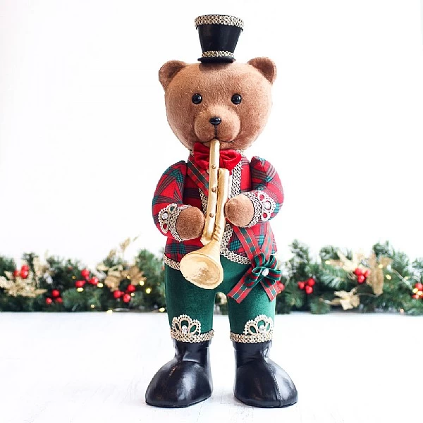 61cm Traditional Bear With Trumpet 1 61cm Traditional Bear With Trumpet