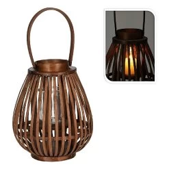 KOOPMAN Bamboo Lantern Brown 27cm