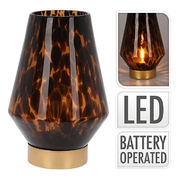 KOOPMAN Speckle Battery Operated Table Lamp 24cm 1 KOOPMAN Speckle Battery Operated Table Lamp 24cm