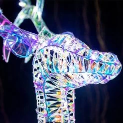 125cm LED Iridescent Reindeer Family -Tinsel Nest Sales Store 1244755 1