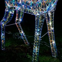 125cm LED Iridescent Reindeer Family -Tinsel Nest Sales Store 1244755 3