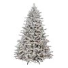 6ft Pre-Lit Balmoral Flocked Spruce Artificial Christmas Tree
