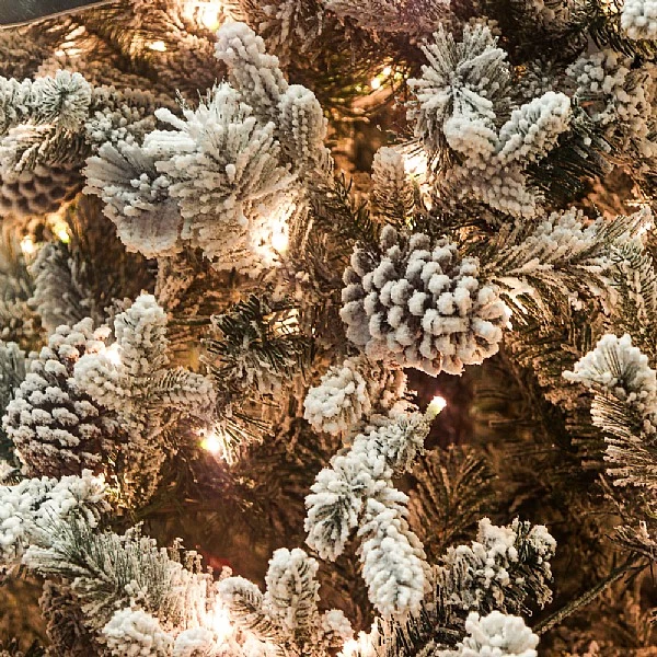 6ft Pre-Lit Balmoral Flocked Spruce Artificial Christmas Tree 2 6ft Pre-Lit Balmoral Flocked Spruce Artificial Christmas Tree - Image 2