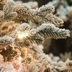 7ft Pre-Lit Balmoral Flocked Spruce Artificial Christmas Tree -Tinsel Nest Sales Store 1244766 3