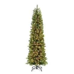 7ft Pre-Lit Colorado Pencil Spruce Artificial Christmas Tree