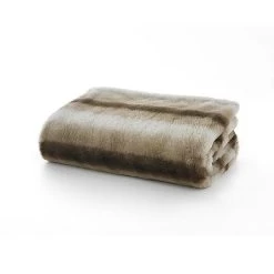 Sherbrooke Supersoft Faux Fur Throw Silver 130cm X 150cm