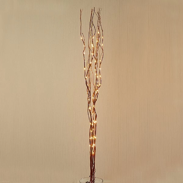 Premier Light Brown Warm White LED Twig Lights 1.2m 1 Premier Light Brown Warm White LED Twig Lights 1.2m