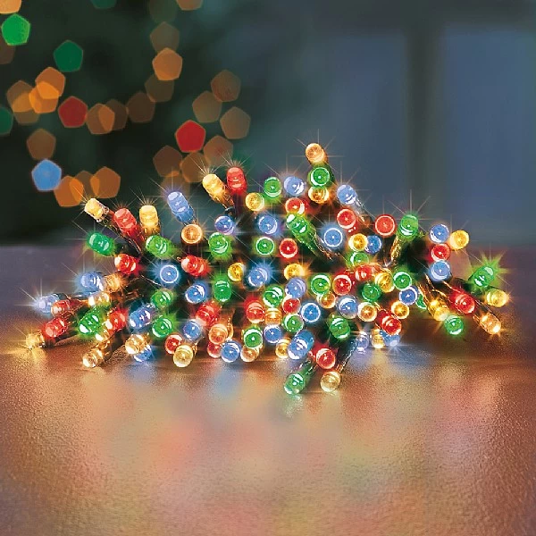 Premier Multicoloured Battery Operated Timer Lights (200 LEDs) 1 Premier Multicoloured Battery Operated Timer Lights (200 LEDs)