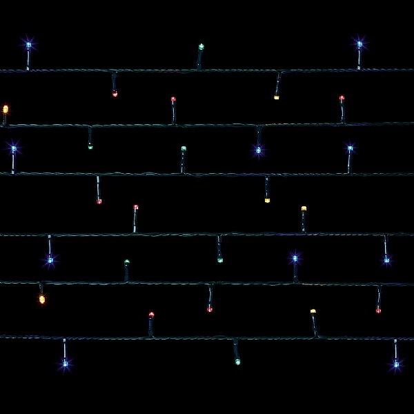 Premier Multicoloured Battery Operated Timer Lights (200 LEDs) 2 Premier Multicoloured Battery Operated Timer Lights (200 LEDs) - Image 2