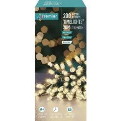Premier Warm White Battery Operated Timer Lights (200 LEDs) -Tinsel Nest Sales Store 820516 3