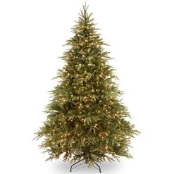 National Tree Company 7.5ft Pre-Lit Weeping Spruce Feel-Real Artificial Christmas Tree