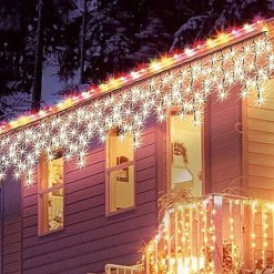 Snowtime 300 Warm White LED Icicle Connectable Lights