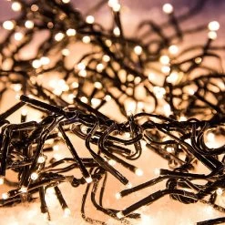 Lumineo 768 Warm White LED Cluster Lights (Green Cable)