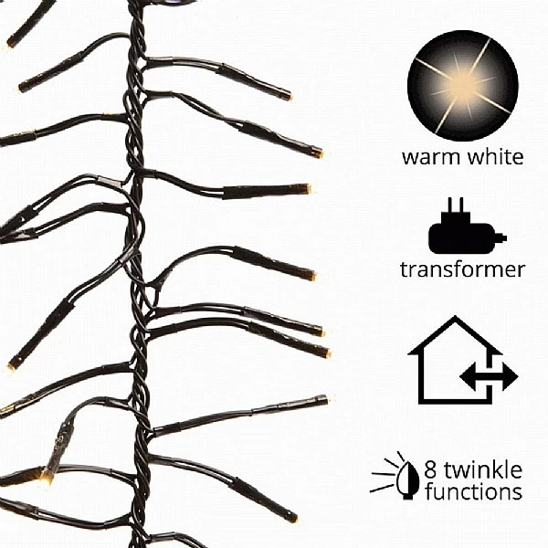 Lumineo 768 Warm White LED Cluster Lights (Green Cable) 2 Lumineo 768 Warm White LED Cluster Lights (Green Cable) - Image 2