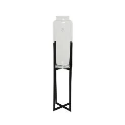 Decoris Vase On Stand Black (Various Sizes)