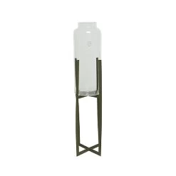 Decoris Vase On Stand Green (Various Sizes)